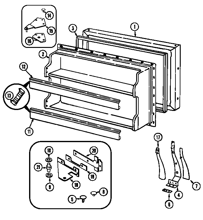 Freezer door