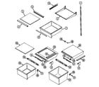 Jenn-Air JRSD2250A shelves & accessories diagram