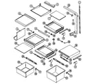 Maytag K3962X0 shelves & accessories diagram