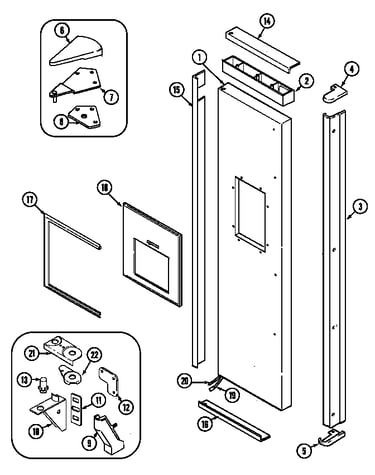 Freezer outer door