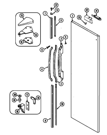Fresh food outer door