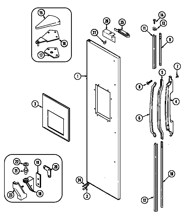 Freezer outer door