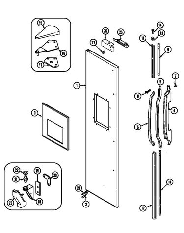 Freezer outer door
