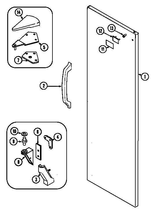 Fresh food outer door