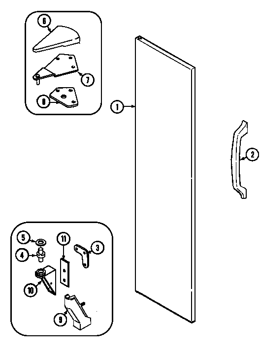 Freezer outer door