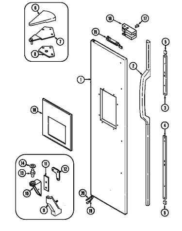 Freezer outer door