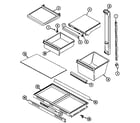 Maytag RTV2100DAE shelves & accessories diagram