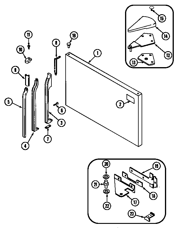 Freezer outer door