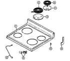 Maytag CRE9530BCM top assembly diagram