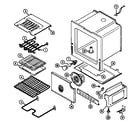 Maytag CRE9530BCM oven/base diagram