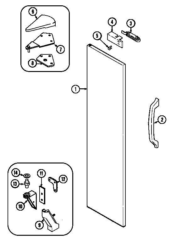Freezer outer door