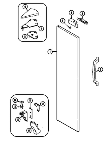 Freezer outer door