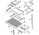 Maytag GT17B7N3EV shelves & accessories diagram