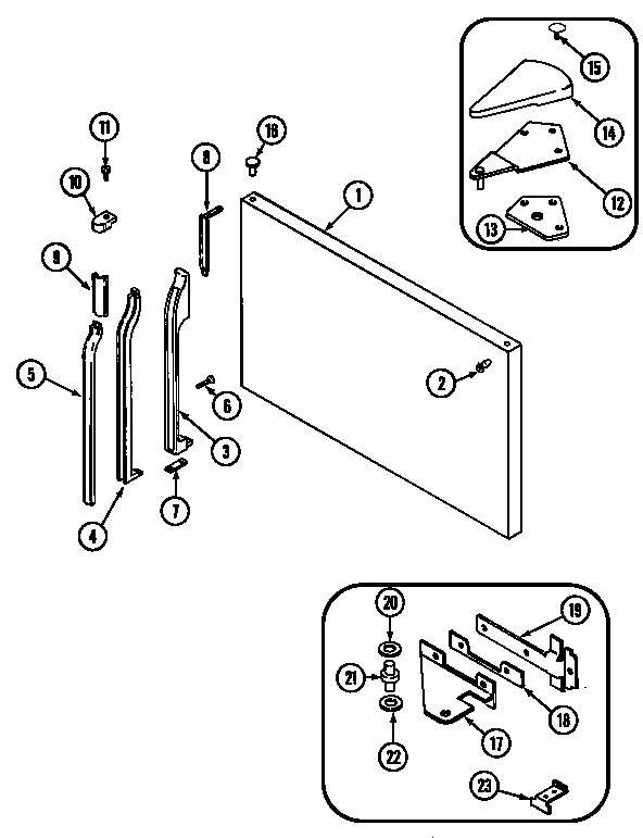 Freezer outer door