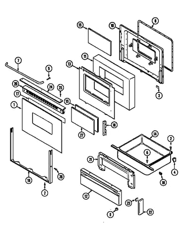 Door/drawer (ser. pre. 11)