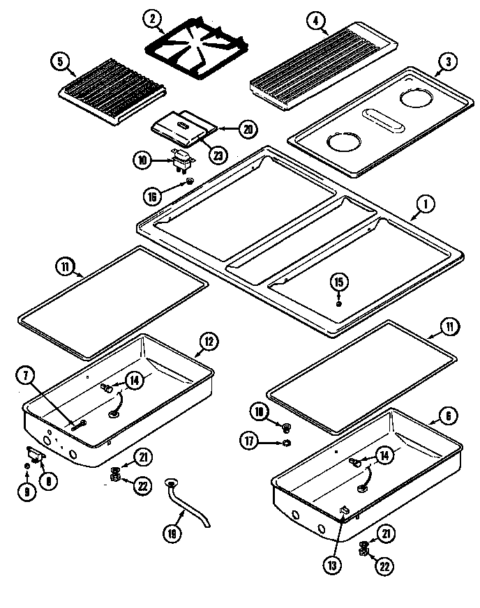 Top assembly (svd8310sf) (svd8310sg) (svd8310sk) (svd8310sr) (svd8310su)