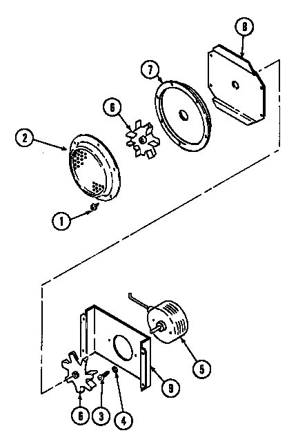 Blower motor (convection) (svd8310sf) (svd8310sg) (svd8310sk) (svd8310sr) (svd8310su)
