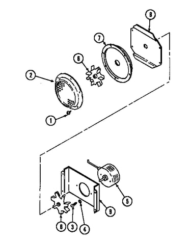 Blower motor (convection) (svd8310sf) (svd8310sg) (svd8310sk) (svd8310sr) (svd8310su)