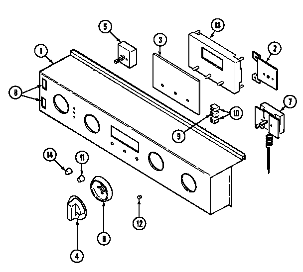 Control panel (ww27210pf) (ww27210pg) (ww27210pk) (ww27210pr) (ww27210pu)