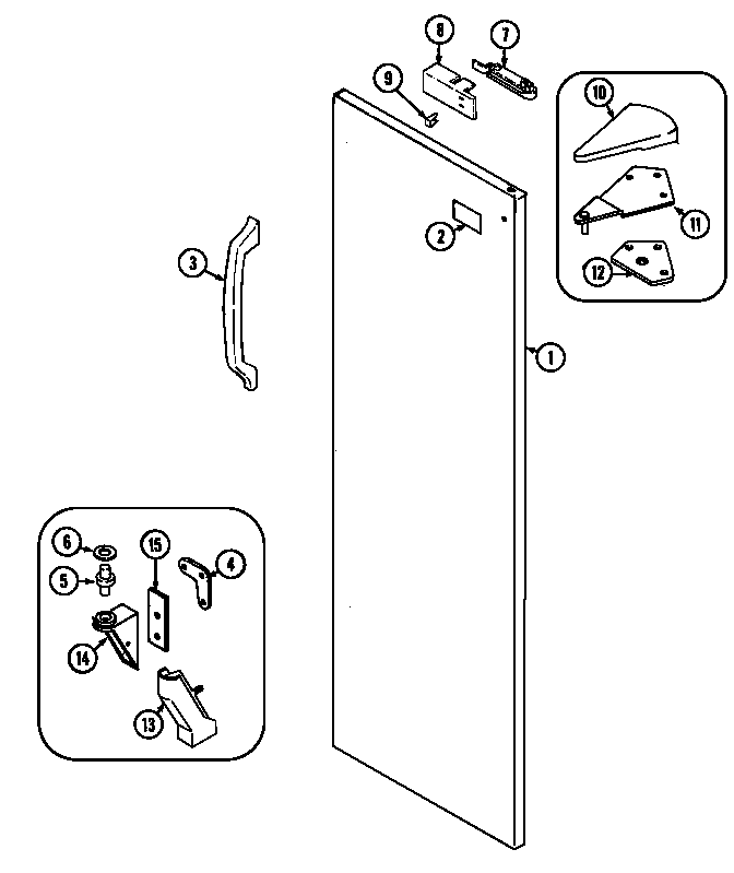 Fresh food outer door