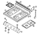 Maytag GM3167WUV top assembly diagram