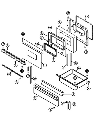 Door/drawer (ser. pre. 10-14)