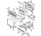 Maytag CRE9500DDM door/drawer diagram