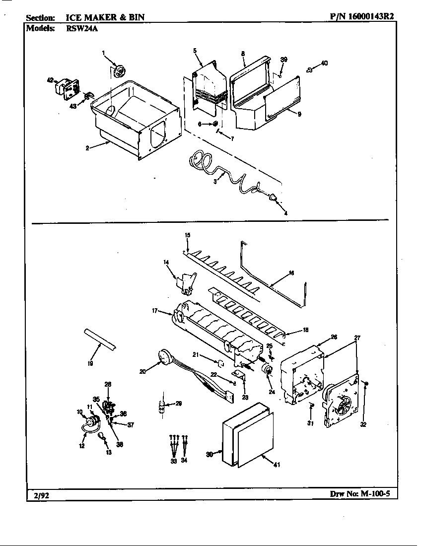 Ice maker & bin
