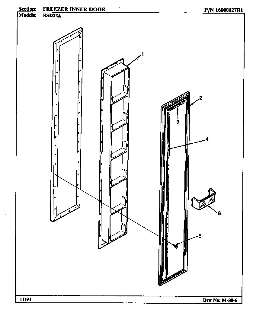 Freezer inner door