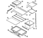 Maytag GT21B6N3EV shelves & accessories diagram