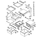 Jenn-Air JRSD229W shelves & accessories diagram
