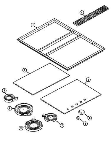 Top assembly (cve3400b) (cve3400w)