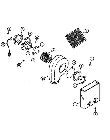 Blower assembly-plenum (cve3400b) (cve3400w)