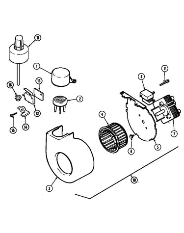 Blower, float & water level switch