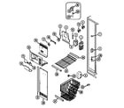 Jenn-Air JRSD2490TB freezer compartment diagram