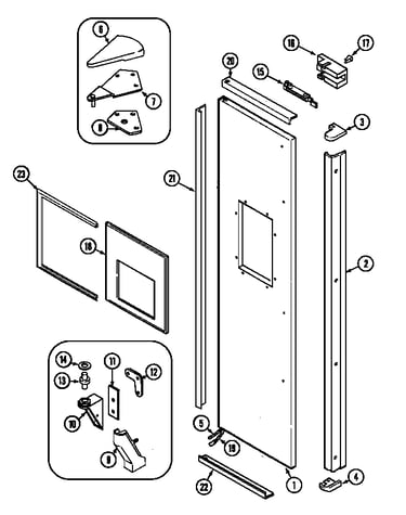 Freezer outer door