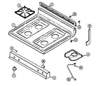 Magic Chef 3422PVW top assembly diagram