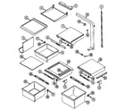 Maytag RSD2200EKE shelves & accessories diagram