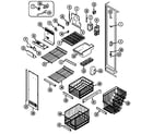 Maytag RSD2200EKE freezer compartment diagram