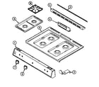 Magic Chef 61S04PAW top assembly diagram