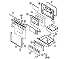 Maytag CRG9800CAM door/drawer diagram