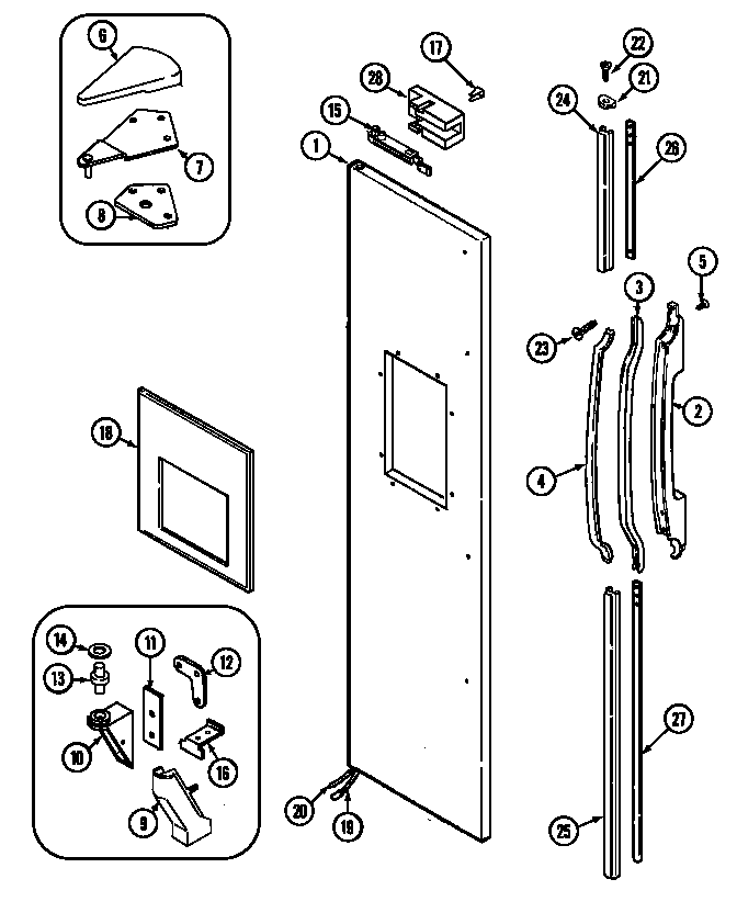 Freezer outer door