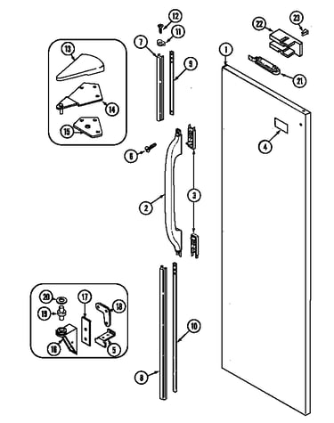 Fresh food outer door