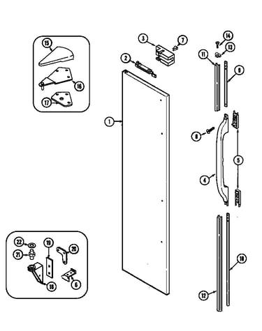 Freezer outer door