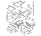 Maytag RSW2400EAE shelves & accessories diagram