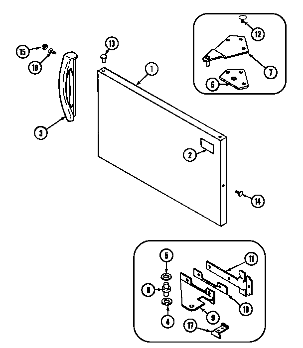 Freezer outer door