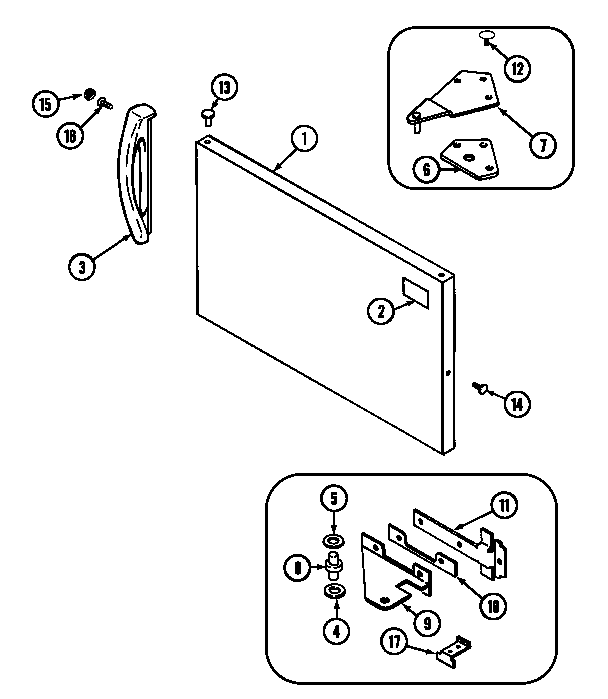 Freezer outer door
