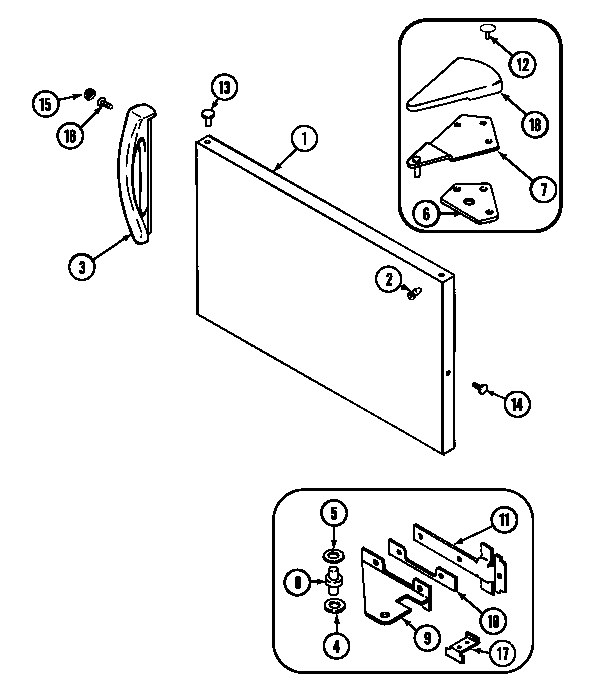 Freezer outer door