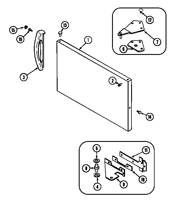 Freezer outer door