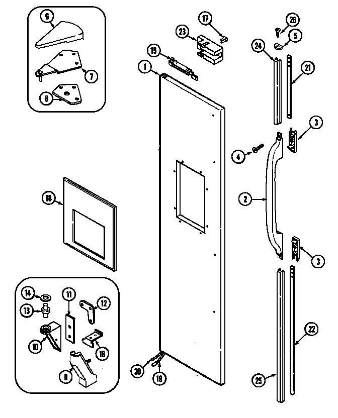Freezer outer door